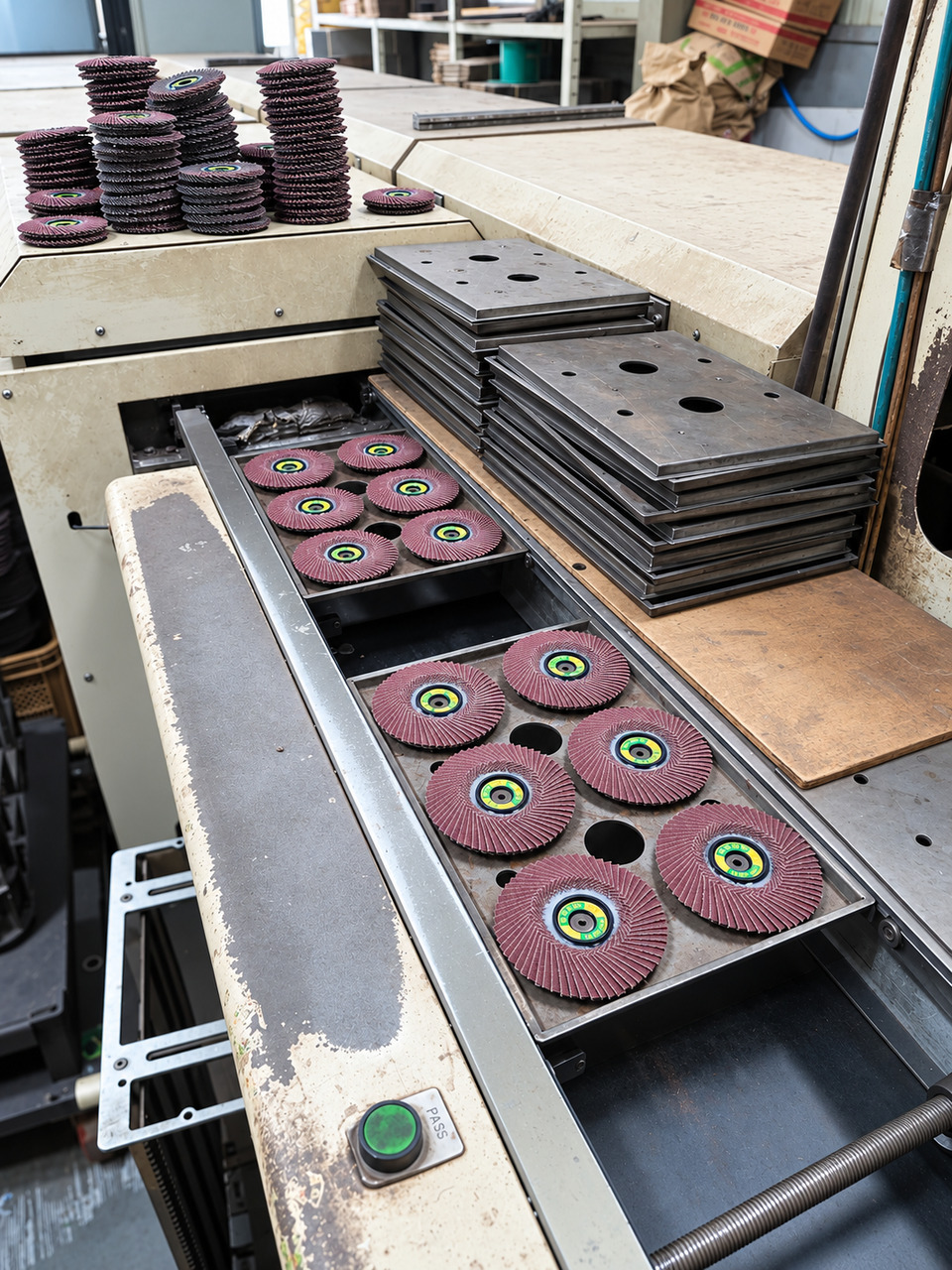 First-floor abrasive production equipment