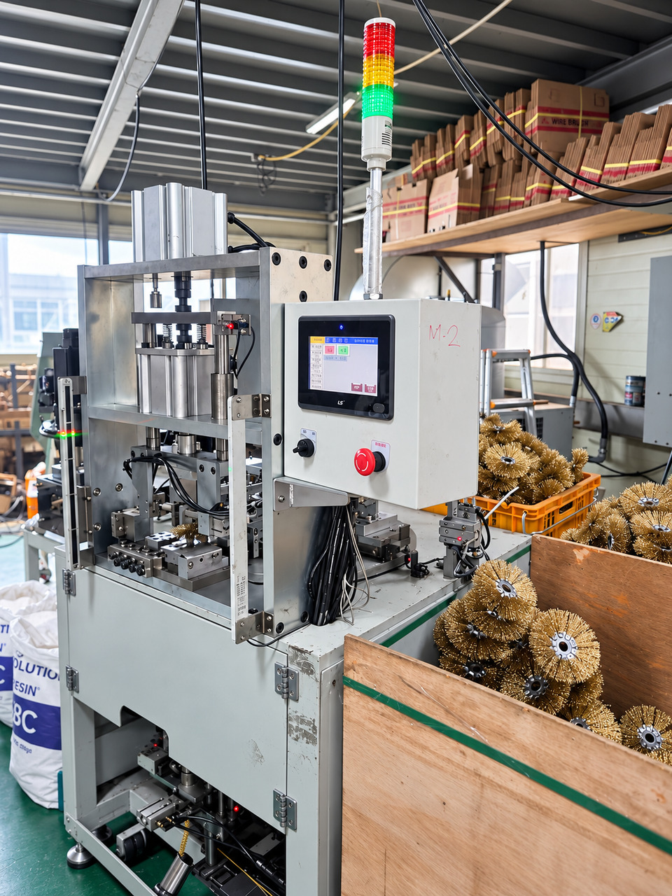 Second-floor brush production equipment